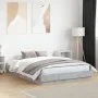 Estructura de cama con luces LED gris hormigón 150x200 cm de vidaXL, Camas y somieres - Ref: Foro24-3209789, Precio: 176,58 €...
