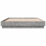 Estructura de cama con luces LED gris hormigón 150x200 cm de vidaXL, Camas y somieres - Ref: Foro24-3209789, Precio: 179,32 €...