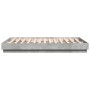 Estructura de cama con luces LED gris hormigón 150x200 cm de vidaXL, Camas y somieres - Ref: Foro24-3209789, Precio: 179,32 €...