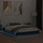 Estructura de cama con luces LED roble marrón 120x190 cm de vidaXL, Camas y somieres - Ref: Foro24-3209827, Precio: 133,14 €,...