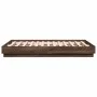 Estructura de cama con luces LED roble marrón 120x190 cm de vidaXL, Camas y somieres - Ref: Foro24-3209827, Precio: 133,14 €,...