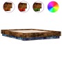 Estructura de cama con luces LED roble ahumado 120x190 cm de vidaXL, Camas y somieres - Ref: Foro24-3209825, Precio: 131,30 €...