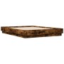 Estructura de cama con luces LED roble ahumado 120x190 cm de vidaXL, Camas y somieres - Ref: Foro24-3209825, Precio: 131,30 €...