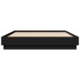 Estructura de cama madera de ingeniería negra 135x190 cm de vidaXL, Camas y somieres - Ref: Foro24-3209878, Precio: 131,37 €,...