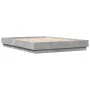 Engineered wood bed frame in gray concrete 140x190cm by vidaXL, Beds and slatted bases - Ref: Foro24-3209873, Price: 129,88 €...