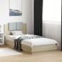 Estructura de cama cabecero luces LED roble Sonoma 100x200 cm de vidaXL, Camas y somieres - Ref: Foro24-3210026, Precio: 169,...