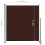 Toldo lateral retráctil para patio marrón 140x300 cm de vidaXL, Sombrillas - Ref: Foro24-48346, Precio: 79,00 €, Descuento: %