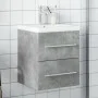 Mueble de baño con lavabo integrado gris hormigón de vidaXL, Tocadores de baño - Ref: Foro24-3278759, Precio: 156,16 €, Descu...