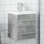 Mueble de baño con lavabo integrado gris hormigón de vidaXL, Tocadores de baño - Ref: Foro24-3278759, Precio: 165,47 €, Descu...