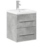 Mueble de baño con lavabo integrado gris hormigón de vidaXL, Tocadores de baño - Ref: Foro24-3278759, Precio: 165,47 €, Descu...