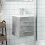 Mueble de baño con lavabo integrado gris hormigón de vidaXL, Tocadores de baño - Ref: Foro24-3278759, Precio: 156,16 €, Descu...