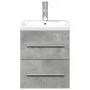 Mueble de baño con lavabo integrado gris hormigón de vidaXL, Tocadores de baño - Ref: Foro24-3278759, Precio: 156,16 €, Descu...