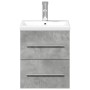 Mueble de baño con lavabo integrado gris hormigón de vidaXL, Tocadores de baño - Ref: Foro24-3278759, Precio: 165,47 €, Descu...