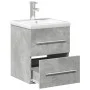 Mueble de baño con lavabo integrado gris hormigón de vidaXL, Tocadores de baño - Ref: Foro24-3278759, Precio: 156,16 €, Descu...