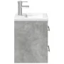 Mueble de baño con lavabo integrado gris hormigón de vidaXL, Tocadores de baño - Ref: Foro24-3278759, Precio: 156,16 €, Descu...