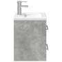 Mueble de baño con lavabo integrado gris hormigón de vidaXL, Tocadores de baño - Ref: Foro24-3278759, Precio: 165,47 €, Descu...