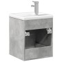 Mueble de baño con lavabo integrado gris hormigón de vidaXL, Tocadores de baño - Ref: Foro24-3278759, Precio: 165,47 €, Descu...