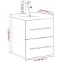 Mueble de baño con lavabo integrado gris hormigón de vidaXL, Tocadores de baño - Ref: Foro24-3278759, Precio: 156,16 €, Descu...