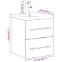 Mueble de baño con lavabo integrado gris hormigón de vidaXL, Tocadores de baño - Ref: Foro24-3278759, Precio: 165,47 €, Descu...