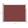 Toldo lateral retráctil de jardín marrón 140x500 cm de vidaXL, Sombrillas - Ref: Foro24-48399, Precio: 92,59 €, Descuento: %
