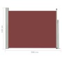 Toldo lateral retráctil de jardín marrón 140x500 cm de vidaXL, Sombrillas - Ref: Foro24-48399, Precio: 94,63 €, Descuento: %