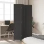 Biombo separador de 3 paneles madera maciza Paulownia negro by vidaXL, Room dividers - Ref: Foro24-358847, Price: 107,48 €, D...