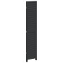 Biombo separador de 3 paneles madera maciza Paulownia negro de vidaXL, Divisores de ambientes - Ref: Foro24-358847, Precio: 1...