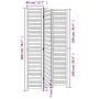 Biombo separador de 3 paneles madera maciza Paulownia negro by vidaXL, Room dividers - Ref: Foro24-358847, Price: 107,48 €, D...