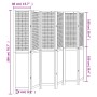 Biombo separador de 6 paneles madera paulownia marrón oscuro de vidaXL, Divisores de ambientes - Ref: Foro24-358715, Precio: ...