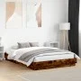 Engineered wood bed frame in smoked oak, 160x200cm. by vidaXL, Beds and slatted bases - Ref: Foro24-3209846, Price: 158,89 €,...