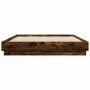 Engineered wood bed frame in smoked oak, 160x200cm. by vidaXL, Beds and slatted bases - Ref: Foro24-3209846, Price: 158,89 €,...