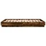 Engineered wood bed frame in smoked oak, 160x200cm. by vidaXL, Beds and slatted bases - Ref: Foro24-3209846, Price: 158,89 €,...