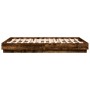 Estructura de cama madera de ingeniería roble ahumado 160x200cm de vidaXL, Camas y somieres - Ref: Foro24-3209846, Precio: 16...