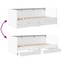 Tumbona con cajones madera de ingeniería blanco 75x190 cm de vidaXL, Camas y somieres - Ref: Foro24-3280860, Precio: 179,18 €...