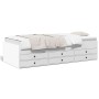 Tumbona con cajones madera de ingeniería blanco 75x190 cm de vidaXL, Camas y somieres - Ref: Foro24-3280888, Precio: 175,73 €...