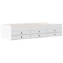 Tumbona con cajones madera de ingeniería blanco 75x190 cm de vidaXL, Camas y somieres - Ref: Foro24-3280888, Precio: 175,73 €...