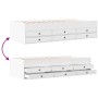 Tumbona con cajones madera de ingeniería blanco 75x190 cm de vidaXL, Camas y somieres - Ref: Foro24-3280888, Precio: 175,73 €...