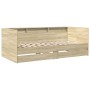 Tumbona con cajones madera ingeniería roble Sonoma 100x200 cm de vidaXL, Camas y somieres - Ref: Foro24-3280841, Precio: 183,...