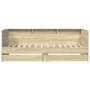 Tumbona con cajones madera ingeniería roble Sonoma 100x200 cm de vidaXL, Camas y somieres - Ref: Foro24-3280841, Precio: 183,...