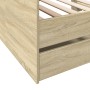 Tumbona con cajones madera ingeniería roble Sonoma 100x200 cm de vidaXL, Camas y somieres - Ref: Foro24-3280841, Precio: 183,...