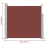 Toldo lateral retráctil de jardín marrón 170x300 cm de vidaXL, Sombrillas - Ref: Foro24-48369, Precio: 77,80 €, Descuento: %