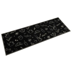 Alfombra de cocina lavable terciopelo negro Morning 60x180 cm de vidaXL, Felpudos - Ref: Foro24-4005585, Precio: 37,87 €, Des...