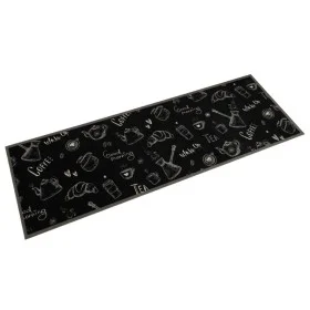 Alfombra de cocina lavable terciopelo negro Morning 60x180 cm de vidaXL, Felpudos - Ref: Foro24-4005585, Precio: 37,12 €, Des...
