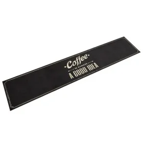 Alfombra de cocina lavable terciopelo texto café 60x300 cm de vidaXL, Felpudos - Ref: Foro24-4005598, Precio: 46,10 €, Descue...