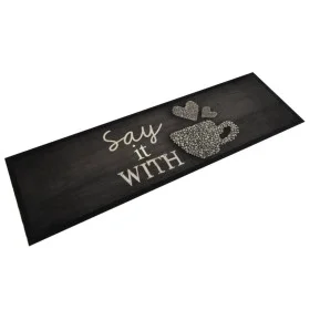 Alfombra de cocina lavable terciopelo negro taza 45x150 cm de vidaXL, Felpudos - Ref: Foro24-4005593, Precio: 23,22 €, Descue...