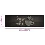 Alfombra de cocina lavable terciopelo negro taza 45x150 cm de vidaXL, Felpudos - Ref: Foro24-4005593, Precio: 23,22 €, Descue...