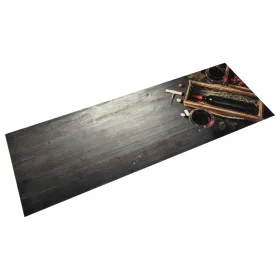 Alfombra de cocina lavable terciopelo botella de vino 60x180 cm de vidaXL, Felpudos - Ref: Foro24-4005603, Precio: 37,12 €, D...