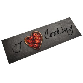 Alfombra de cocina lavable terciopelo texto Cooking 45x150 cm de vidaXL, Felpudos - Ref: Foro24-4005617, Precio: 25,86 €, Des...