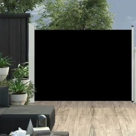 Toldo lateral retráctil de jardín negro 100x500 cm de vidaXL, Sombrillas - Ref: Foro24-48382, Precio: 76,05 €, Descuento: %