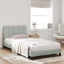 Estructura cama con luces LED terciopelo gris claro 100x200 cm de vidaXL, Camas y somieres - Ref: Foro24-3213763, Precio: 146...